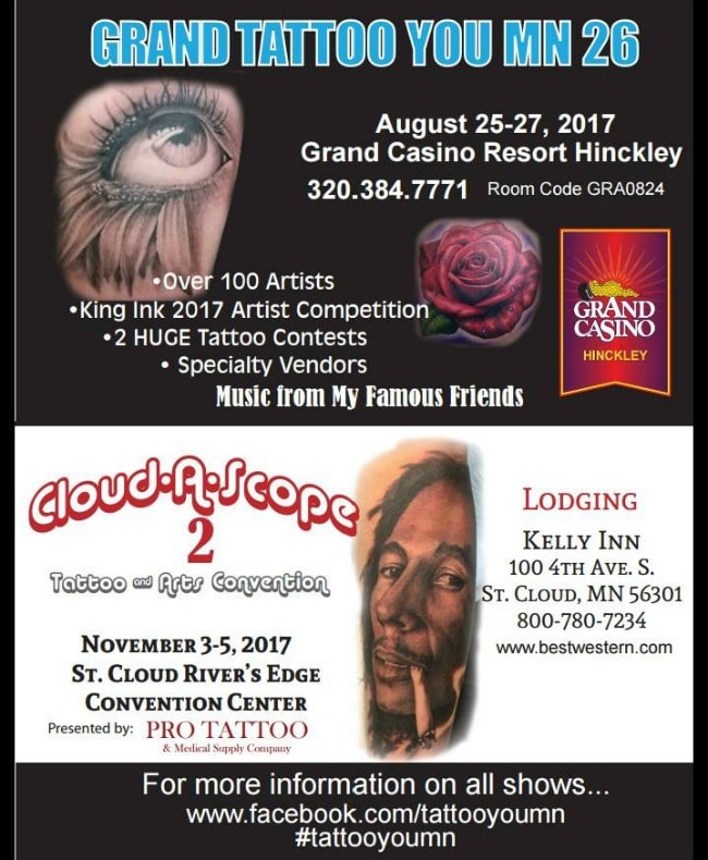 Join us at the StCloud Tattoo Convention  Wingnut Tattoo